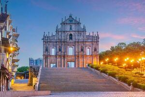 ruinen der kathedrale von saint paul in macau foto