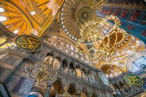 Innenraum der Hagia Sophia in Istanbul, Türkei foto