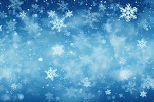Blau und Weiß Schneeflocken Hintergrund foto