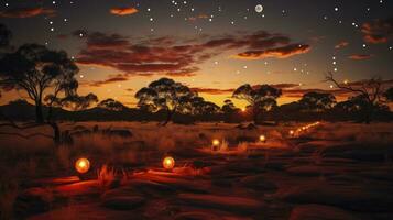 ein abenteuerlich Weihnachten im das australisch Outback foto