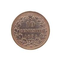 alte italienische Münze isoliert foto