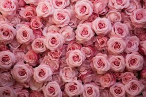 Valentinstag Rose Rosa blühen Sommer- Flora Blume Schönheit Strauß Jahrestag Hintergrund Natur Hintergrund Feier foto
