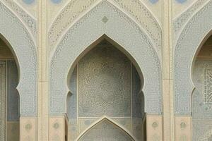 architektonisch Detail von ein Moschee Gebäude. Hintergrund. ai generativ Profi Foto