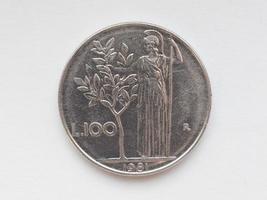 italienische Lira-Münze foto