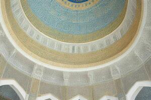 architektonisch Detail von ein Moschee Kuppel Gebäude. Hintergrund. ai generativ Profi Foto