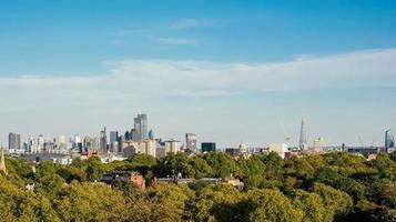 Blick auf die Skyline von London foto