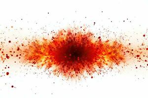 Explosion von rot Farbe auf ein Weiß Hintergrund. Vektor Illustration, Explosion Rand isoliert auf Weiß Hintergrund, ai generiert foto