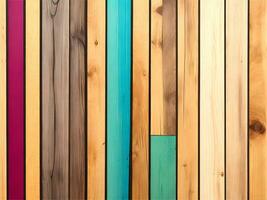 rustikal abstrakt gemalt hölzern Mauer Tabelle Fußboden Textur - - Holz Hintergrund Panorama Banner lang, Regenbogen Gemälde Farben LGBT, nahtlos Muster. generativ ai foto