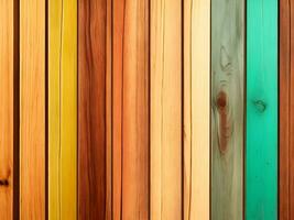 rustikal abstrakt gemalt hölzern Mauer Tabelle Fußboden Textur - - Holz Hintergrund Panorama Banner lang, Regenbogen Gemälde Farben LGBT, nahtlos Muster. generativ ai foto