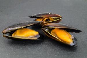 Muscheln und Garnelen geliebte Meeresfrüchte foto