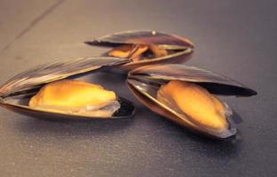 Muscheln und Garnelen geliebte Meeresfrüchte foto