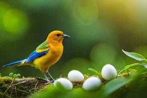 Foto Hintergrund Vogel, das Grün, das Vogel, das Vogel, das Vogel, das Vogel,. KI-generiert