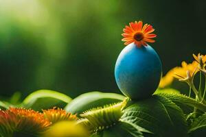 das Ostern Ei ist ein Symbol von Wiedergeburt und Wiedergeburt. KI-generiert foto