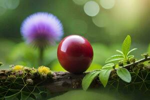 Foto Hintergrund das Himmel, Natur, Pflanzen, das Blume, das Baum, das Frucht, Die. KI-generiert