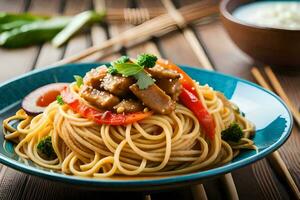 Chinesisch Essen ist ein Beliebt Wahl zum viele Personen. KI-generiert foto