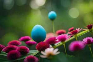 Foto Hintergrund das Himmel, Blumen, das Gras, das Blumen, das Gras, das Blumen,. KI-generiert