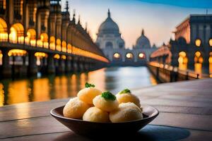 das Essen von Venedig. KI-generiert foto