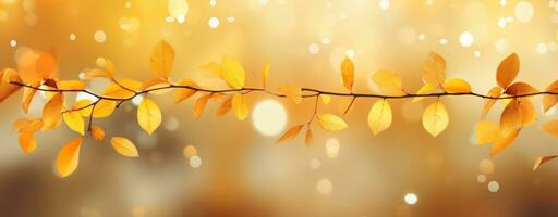 Herbst Blätter Hintergrund auf Wald mit Blau Himmel und Sonne foto