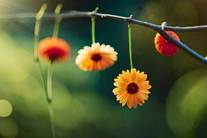 Foto Hintergrund das Sonne, Blumen, das Sonne, das Sonne, das Sonne, das Sonne,. KI-generiert