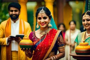 indisch Hochzeit im Bangalore. KI-generiert foto