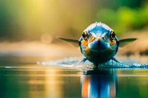 ein Fisch ist Schwimmen im das Wasser. KI-generiert foto