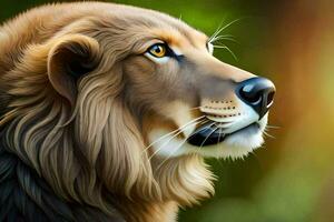 ein Digital Gemälde von ein Löwe. KI-generiert foto