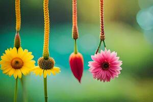 Foto Hintergrund das Himmel, Blumen, das Sonne, das Blumen, das Blumen, das Blumen,. KI-generiert