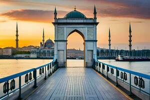 das Brücke Über das Bosporus. KI-generiert foto