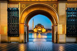 das Blau Moschee im Istanbul, Truthahn. KI-generiert foto