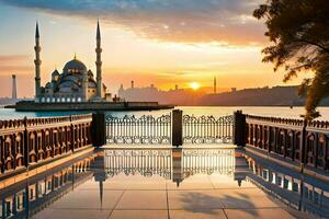 das Blau Moschee im Istanbul, Truthahn. KI-generiert foto