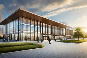 das Neu Gebäude werden Sein gelegen auf das Campus von das Universität von Washington. KI-generiert foto