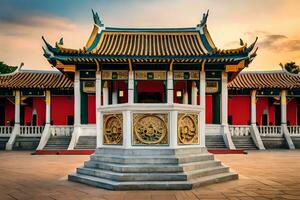 das Tempel von das golden Lotus im Taiwan. KI-generiert foto