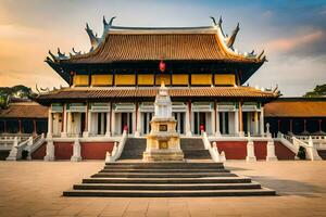 das Tempel von das Lotus im Hanoi, Vietnam. KI-generiert foto