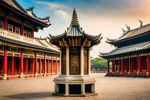 das Hof von das Kaiserliche Palast im Peking, China. KI-generiert foto