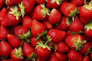 Textur von frisch Erdbeeren wie Hintergrund. generativ ai foto