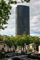 Panorama- Aussicht von montparnasse Turm von montparnasse Friedhof, Paris, Frankreich foto