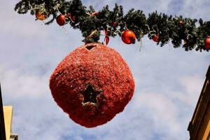 rote Weihnachtsverzierung foto