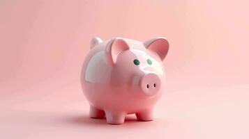 bezaubernd Schweinchen Bank. ein Symbol von Ersparnisse und finanziell Aspirationen foto