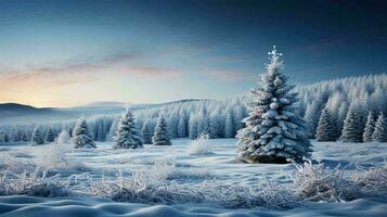 Weihnachten Neu Jahr festlich schön Winter schneebedeckt Bäume Weihnachten Bäume, Hintergrund foto