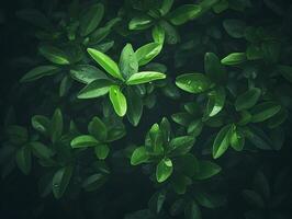 Grün Blätter hintergrund.grün Blätter mit Kopieren Raum.sie sind Farbe Ton dunkel im das Morgen. foto