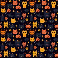 Karikatur warm Farben Halloween Hintergrund nahtlos Muster foto