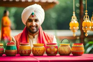 indisch Hochzeit Fotografie im Delhi. KI-generiert foto