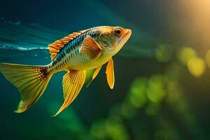 Goldfisch Schwimmen im das Wasser. KI-generiert foto