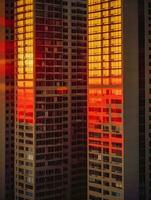 architektonisch Kunst beim Sonnenuntergang - - generativ ai foto