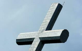 nivolet Kreuz ein majestätisch religiös Monument im Savoyen, Frankreich foto