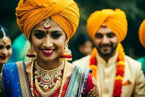 indisch Hochzeit im Delhi. KI-generiert foto