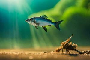 Foto Hintergrund das Himmel, Fisch, Wasser, das Meer, das Sonne, das Meer, Die. KI-generiert