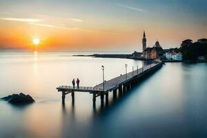 Foto Hintergrund das Himmel, Wasser, Meer, Meer, das Meer, das Meer, das Meer. KI-generiert