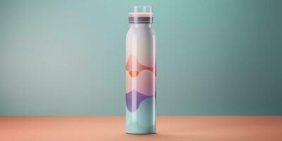 Wasser Flasche mit schön Hintergrund. generativ ai foto