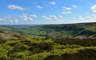 tolle Moorland Ansichten im Norden England auf ein Frühling Tag foto